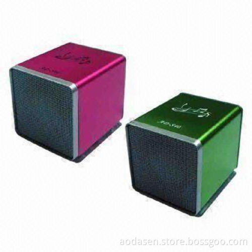 Portable Mini Speaker, Various Colors are Available, with T-Flash Card Slot and 5.0V Input Voltages